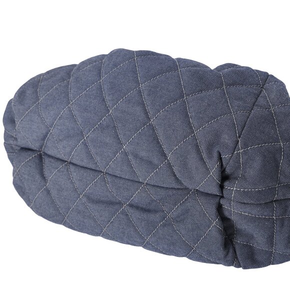 CHANEL Coco Cabas GM Hobo Tote A46887 Blue Red Navy Denim - Picture 8 of 9